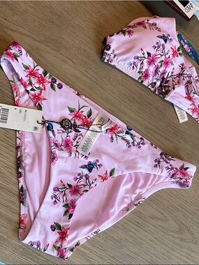 Nanette Lepore Pink Floral Bikini Bottom